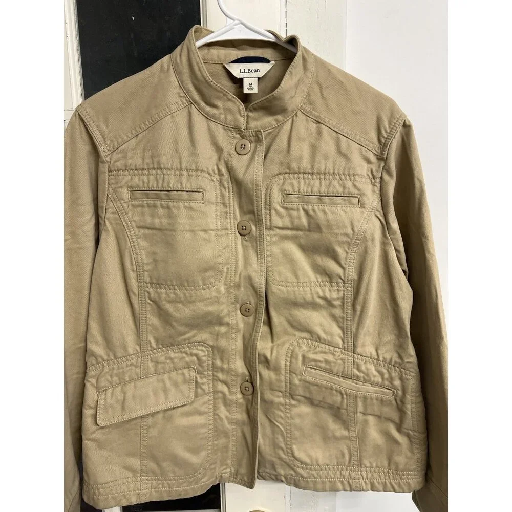 Vtg 90s LL Bean Woman’s‎ Medium Canvas Full Zip Field Chore Trucker Barn Jacket